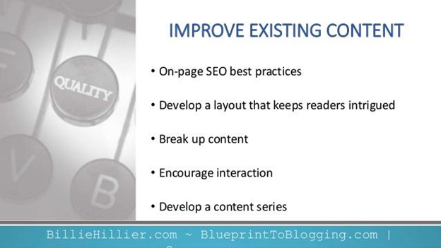 Improve Existing Contents